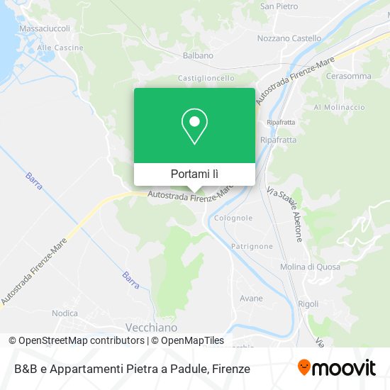 Mappa B&B e Appartamenti Pietra a Padule