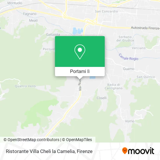 Mappa Ristorante Villa Cheli la Camelia