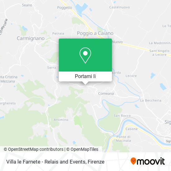 Mappa Villa le Farnete - Relais and Events