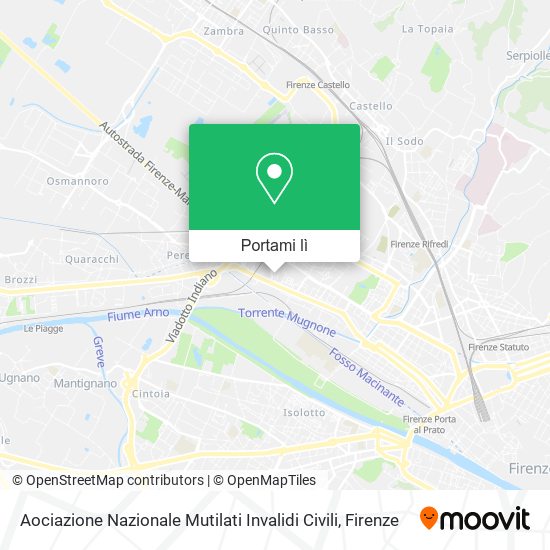 Mappa Aociazione Nazionale Mutilati Invalidi Civili