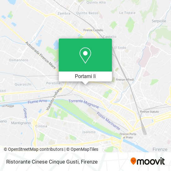 Mappa Ristorante Cinese Cinque Gusti