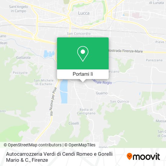 Mappa Autocarrozzeria Verdi di Cendi Romeo e Gorelli Mario & C.