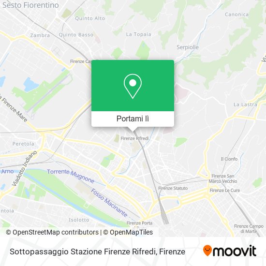 Mappa Sottopassaggio Stazione Firenze Rifredi