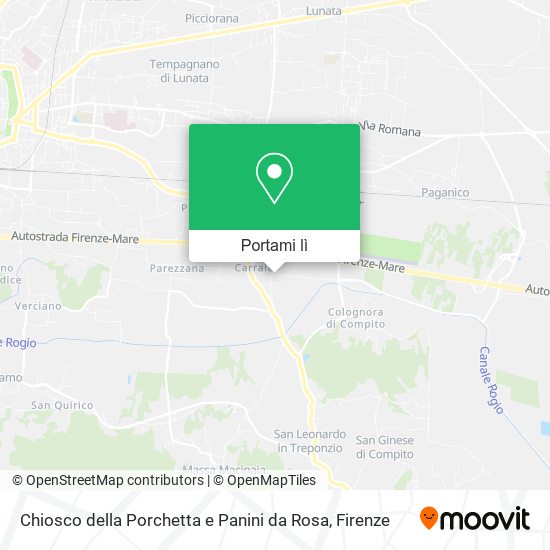 Mappa Chiosco della Porchetta e Panini da Rosa