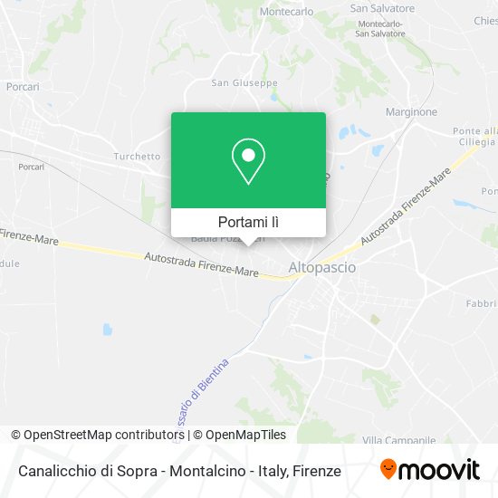 Mappa Canalicchio di Sopra - Montalcino - Italy
