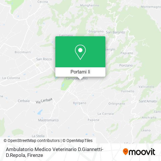 Mappa Ambulatorio Medico Veterinario D.Giannetti-D.Repola