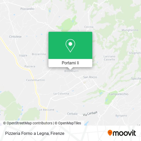 Mappa Pizzeria Forno a Legna