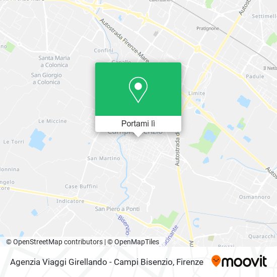 Mappa Agenzia Viaggi Girellando - Campi Bisenzio