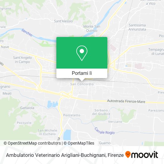 Mappa Ambulatorio Veterinario Arigliani-Buchignani