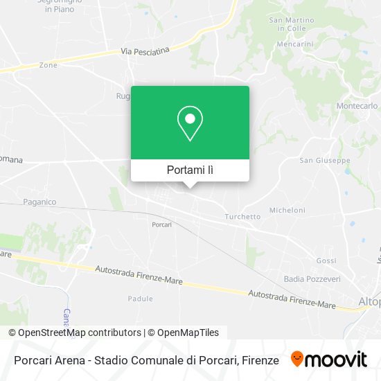 Mappa Porcari Arena - Stadio Comunale di Porcari