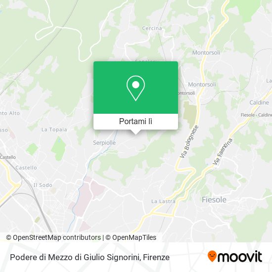 Mappa Podere di Mezzo di Giulio Signorini