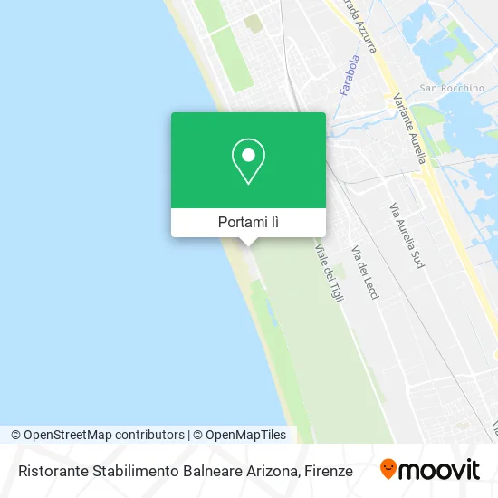 Mappa Ristorante Stabilimento Balneare Arizona