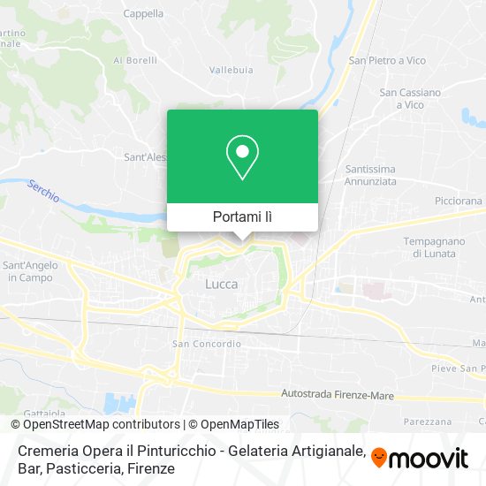 Mappa Cremeria Opera il Pinturicchio - Gelateria Artigianale, Bar, Pasticceria