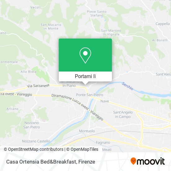 Mappa Casa Ortensia Bed&Breakfast