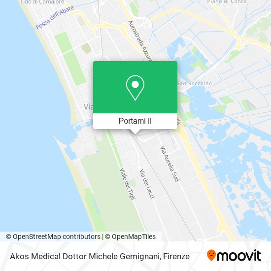 Mappa Akos Medical Dottor Michele Gemignani
