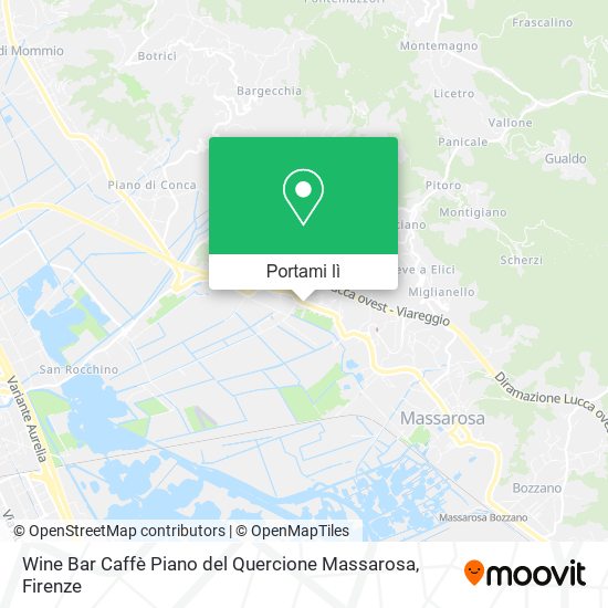 Mappa Wine Bar Caffè Piano del Quercione Massarosa