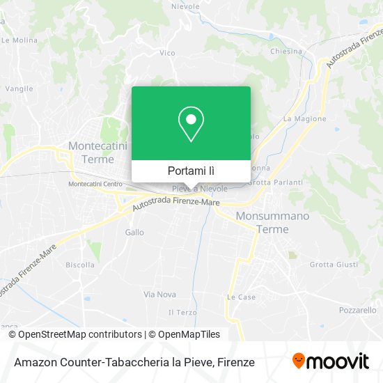Mappa Amazon Counter-Tabaccheria la Pieve