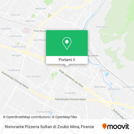 Mappa Ristorante Pizzeria Soltan di Zoubir Mina