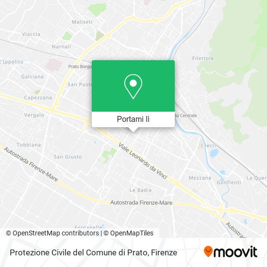 Mappa Protezione Civile del Comune di Prato