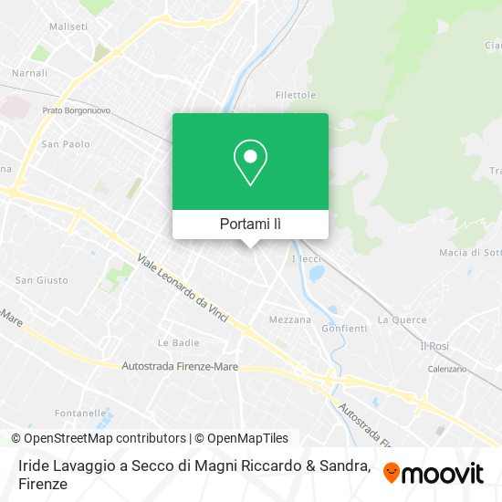 Mappa Iride Lavaggio a Secco di Magni Riccardo & Sandra