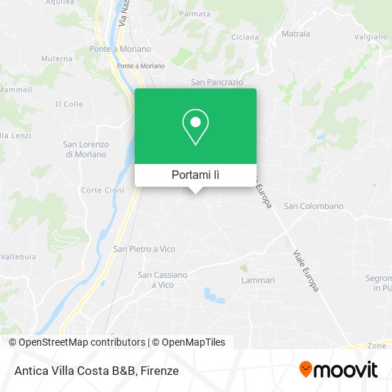 Mappa Antica Villa Costa B&B