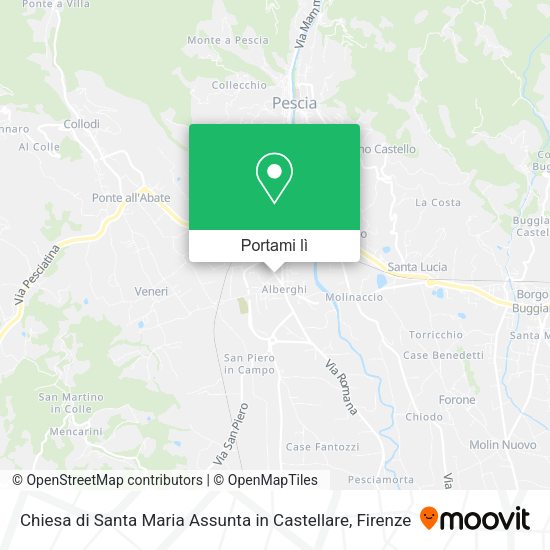 Mappa Chiesa di Santa Maria Assunta in Castellare