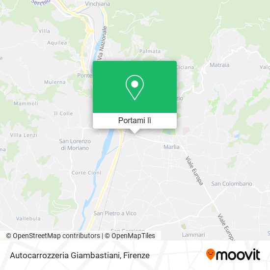 Mappa Autocarrozzeria Giambastiani
