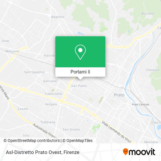 Mappa Asl-Distretto Prato Ovest