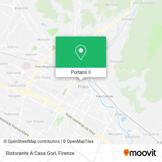 Mappa Ristorante A Casa Gori