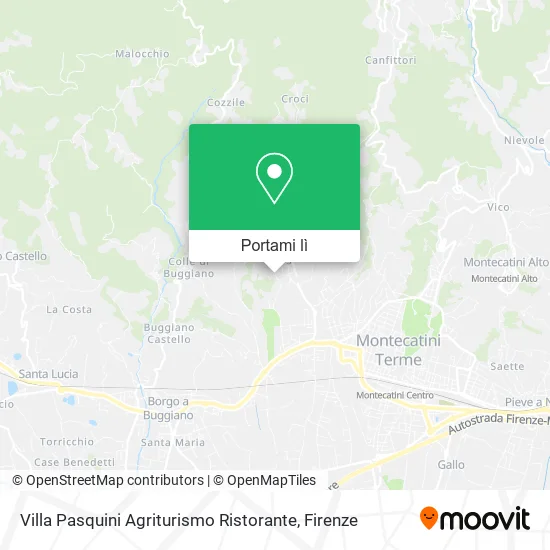 Mappa Villa Pasquini Agriturismo Ristorante