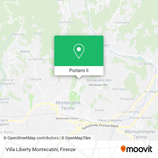 Mappa Villa Liberty Montecatini