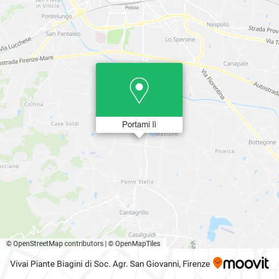 Mappa Vivai Piante Biagini di Soc. Agr. San Giovanni