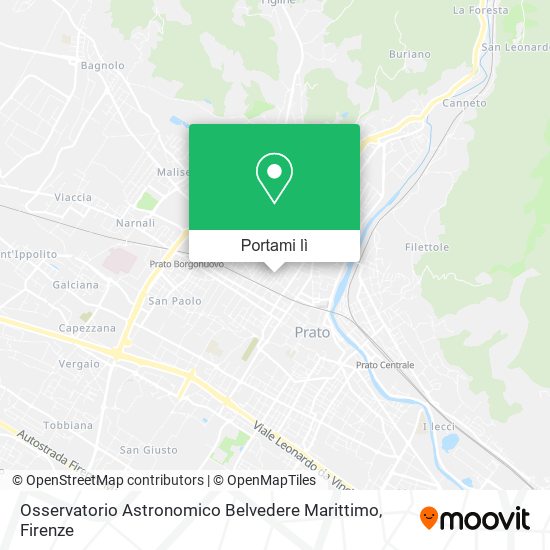 Mappa Osservatorio Astronomico Belvedere Marittimo