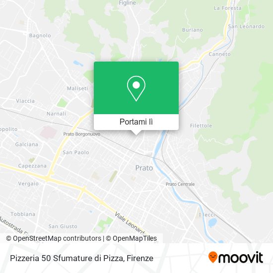 Mappa Pizzeria 50 Sfumature di Pizza