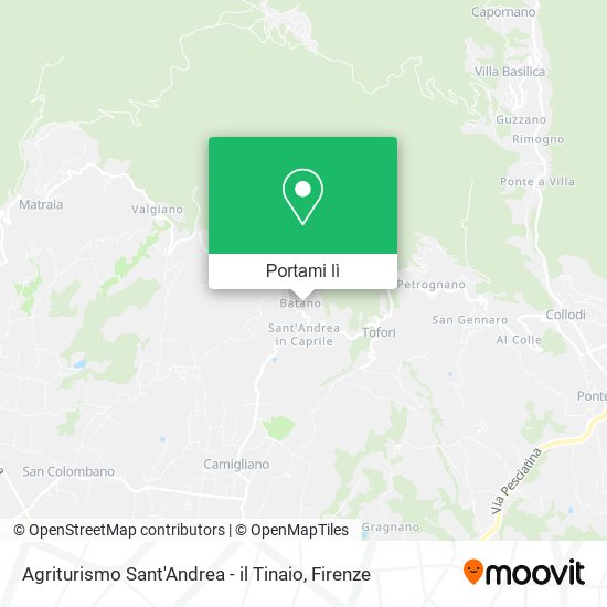 Mappa Agriturismo Sant'Andrea - il Tinaio