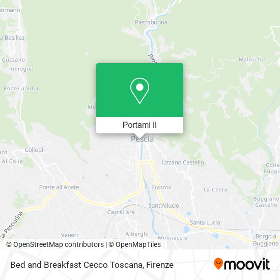 Mappa Bed and Breakfast Cecco Toscana
