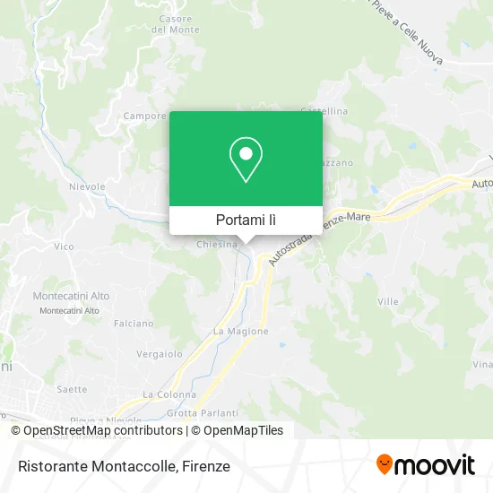 Mappa Ristorante Montaccolle