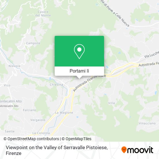 Mappa Viewpoint on the Valley of Serravalle Pistoiese