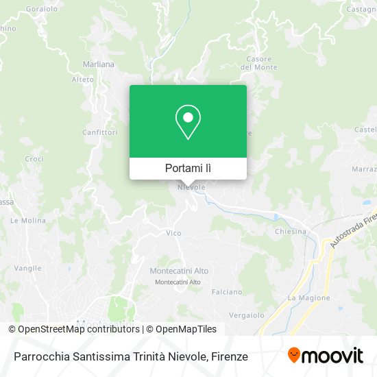 Mappa Parrocchia Santissima Trinità Nievole