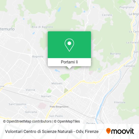 Mappa Volontari Centro di Scienze Naturali - Odv