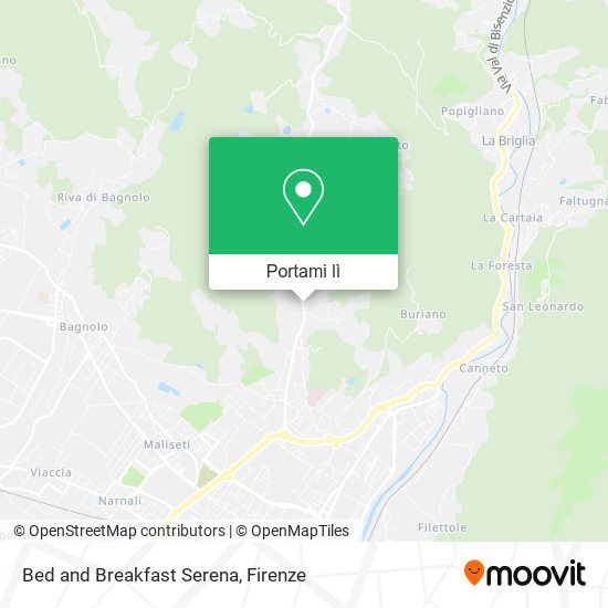 Mappa Bed and Breakfast Serena