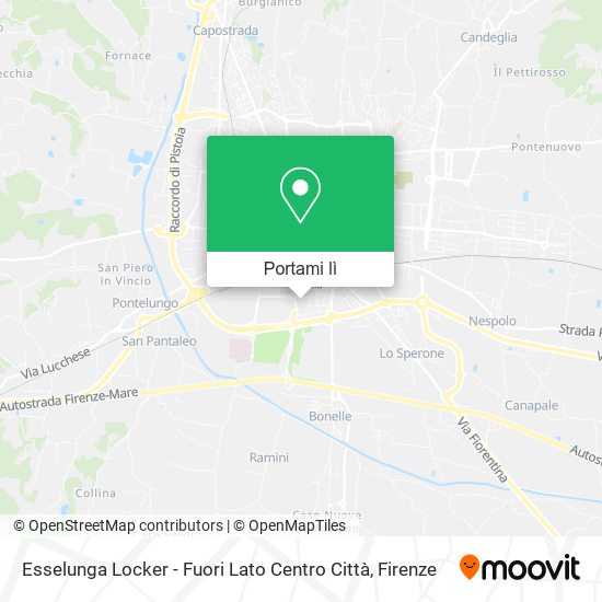 Mappa Esselunga Locker - Fuori Lato Centro Città