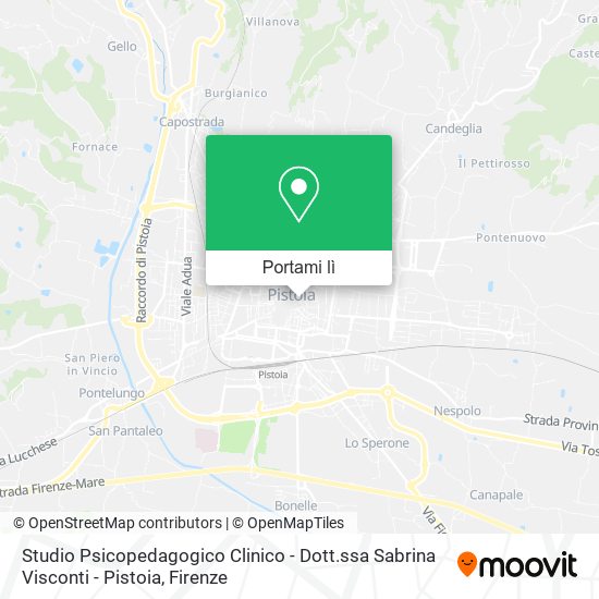 Mappa Studio Psicopedagogico Clinico - Dott.ssa Sabrina Visconti - Pistoia