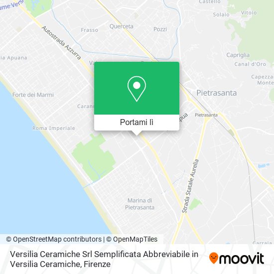 Mappa Versilia Ceramiche Srl Semplificata Abbreviabile in Versilia Ceramiche