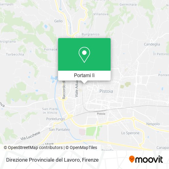 Mappa Direzione Provinciale del Lavoro