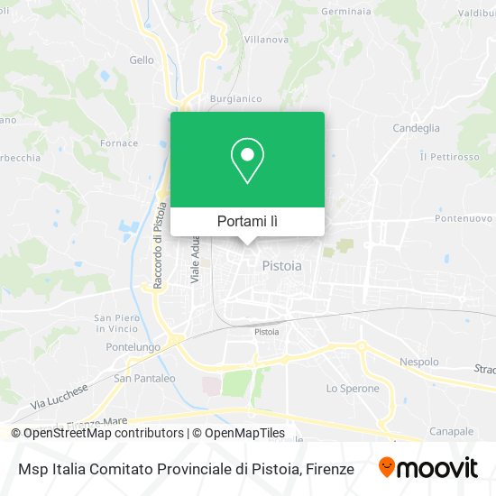 Mappa Msp Italia Comitato Provinciale di Pistoia