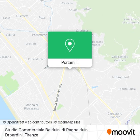 Mappa Studio Commerciale Balduini di Ragbalduini Drpardini