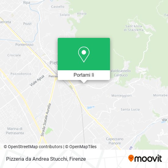 Mappa Pizzeria da Andrea Stucchi