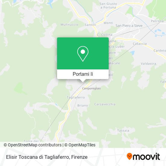 Mappa Elisir Toscana di Tagliaferro