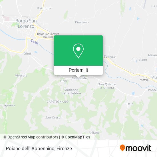 Mappa Poiane dell' Appennino